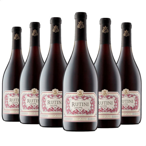 Vino Rutini Wines Pinot Noir 750cc Coleccion X 6 Unidades