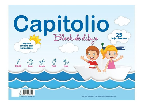 Block Hojas De Dibujo N°5 Capitolio Blanco Tipo El Nene