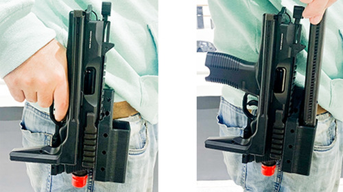 Imagem 3 de 10 de Coldre Gbb Kwa Kmp9 Com Porta Mag Cinto - 3dga
