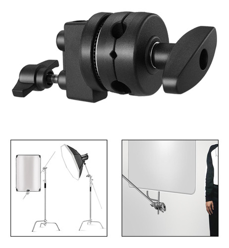 Adaptador De Montaje Del Soporte Del Cabezal Giratorio Negro