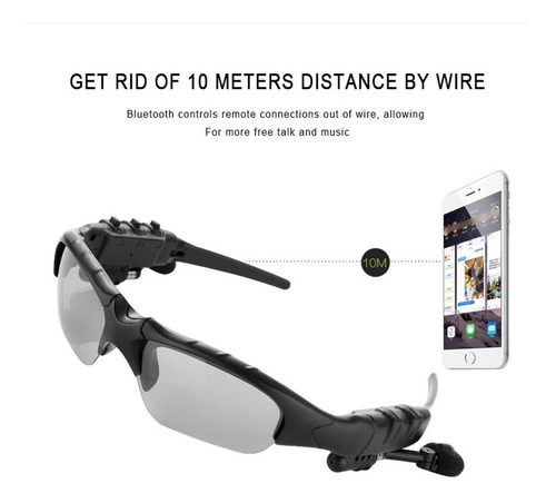 Óculos De Sol Com Fone De Ouvido Bluetooth Para Ciclistas De