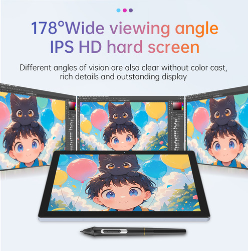 Bosto Lcd Graphics Tablet Painting Board Soporte Dedo Táctil