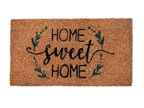 Felpudo Coco Entrada Casa 33x60 Diseño Home Sweet Home