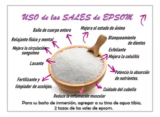 Sulfato De Magnesio Sal De Epsom Sal Inglesa Paquete X Kg