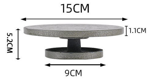 Rueda Giratoria Para Escultor Con Rodamiento De Gris 15cm