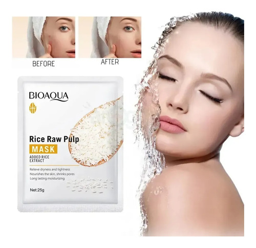 Mascarilla Facial Pulpa Arroz Hidrata Reduce Poros Bioaqua Todo Tipo De Piel