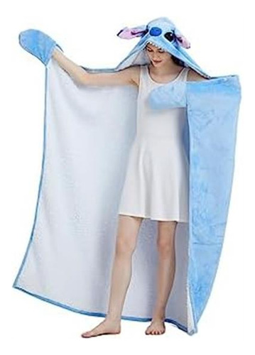 Manta Con Capucha Con Diseño De Ángel, Manta Usable De Punta
