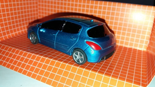 Autito En Escala 1.43 Peugeot 308, Color Azul