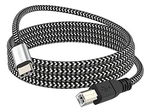 Cable De Impresora Moswag 6.6ft / 2m Usb C Cable Tipo C A Us