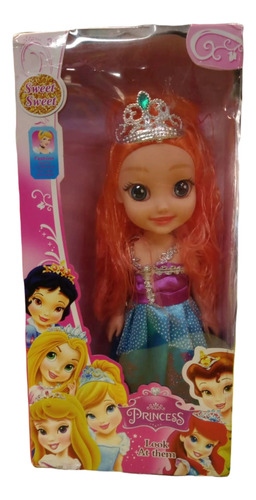Muñeca Princesa Ariel Regalos Niñas Cumpleaños Fiestas Sonid