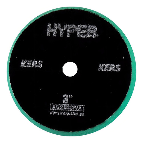 Boina de espuma verde agresiva Kers Hyper Cut de 3 pulgadas