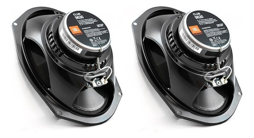 Par Alto Falante Jbl Harman 6x9 Triaxial Club 9630 160w Rms Cor Preto/laranja