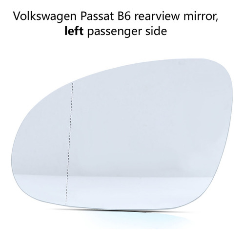 Espejo Retrovisor De Vidrio, 1 Pieza, Pasajero Izquierdo En