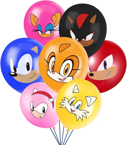 Art.fiesta Adorno Globos Sonic Surtidos Colores Personajes