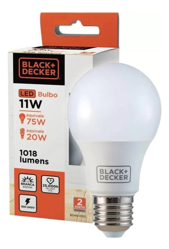 Lampada Led Bulbo A60 11w 6500k Black+decker