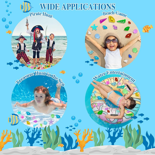 Mgparty 24pcs Juguetes Para Piscina De Gemas De Buceo ...