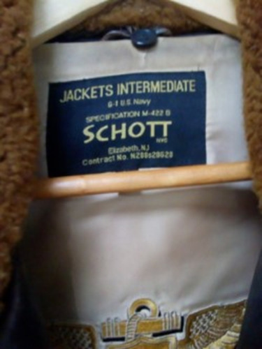  Chaqueta Piloto Schott. Bros N.y.c  G1 S Navy.  