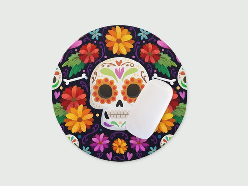 Pad Mouse Redondo Catrina Mexicana 20cm X 20cm