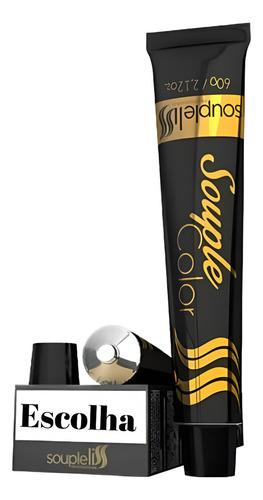 Coloração Soupleliss Souple Color Profissional 60g Cores Tom 0.1 Mix Grafite