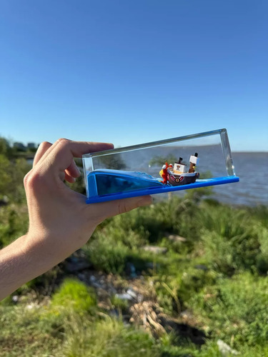 Barco De Juguete 3d De One Piece Insumergible Azul
