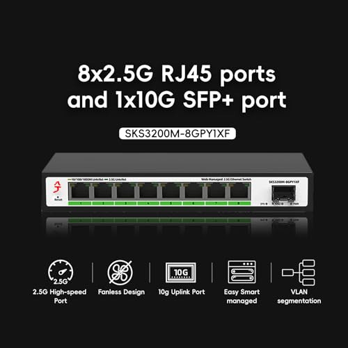 Switch Ethernet Administrado Web Xikestor De 8 Puertos 2.5g