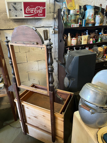 Antiguo Excelente Lavado Madera Mueble Marmol (Usado)