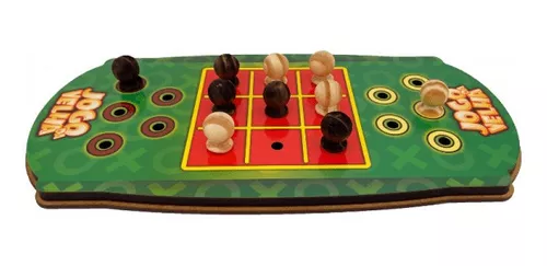 Jogo de Ludo Clássico Tabuleiro Em Mdf Maninho