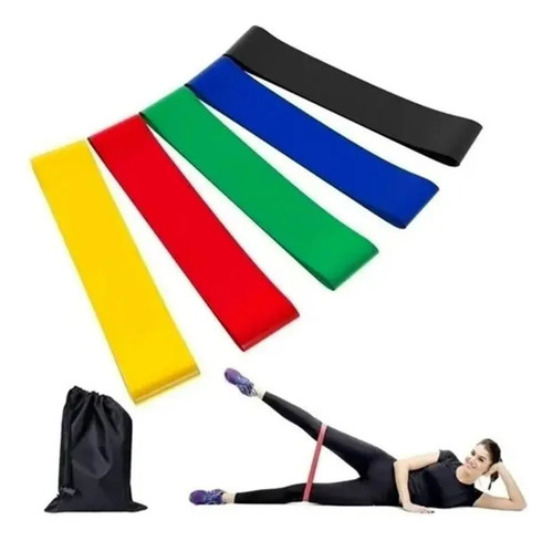 Kit Elástico Extensor Para Exercicio E 5 Faixa Elastica