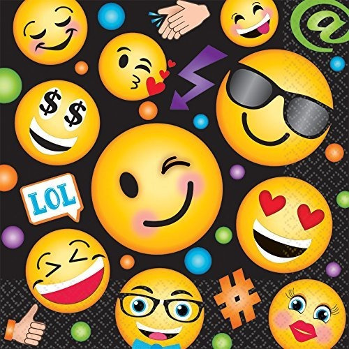 Paquete De 16 Lol Emoji Servilletas Grandes Para El Almuerzo