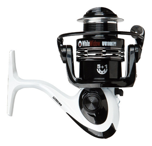 Reel Waterdog White Widow 3006 6 Rulemanes Spinning Pejerrey Color Blanco Lado de la manija Derecho/Izquierdo