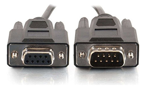 Cable De Extensión C2g 25211 Db9 M/f Serial Rs232, Negro (1