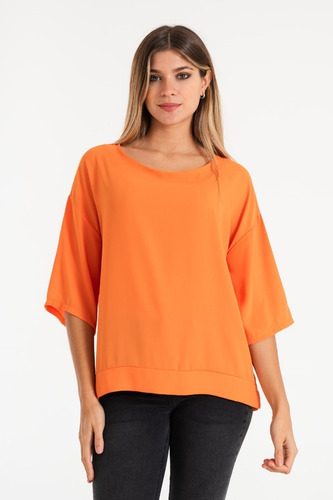 Blusa Crep Manga Ancha 3/4 Dany