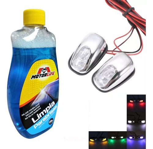 Pack Limpia Parabrisa + Sapitos Limpiaparabrisa Con Luz Rgb