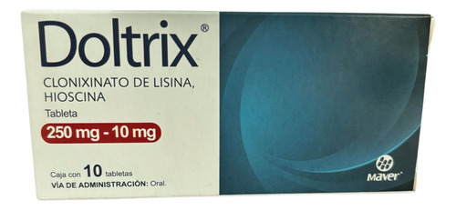 Doltrix Clonixinato Lisina, Hioscina 250mg 10mg 10 Tabletas