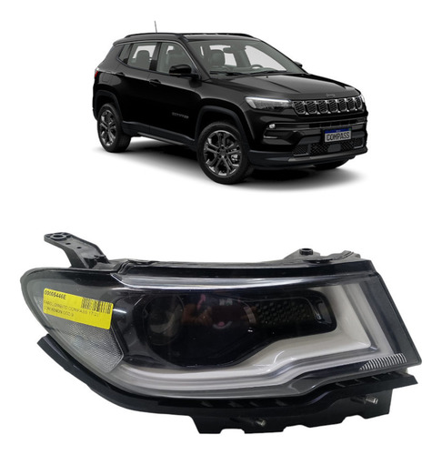 Farol Direito Jeep Compass 17 18 19 20 21 Com Xenon (Usado)