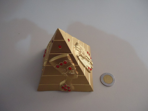 Pirámide Egipto De Oro Figura Decorativa Lujo