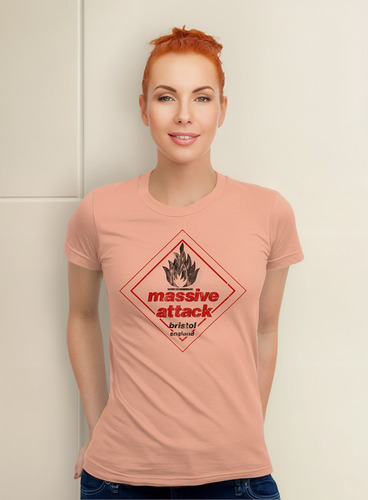 Playera Massive Attack Blue Lines Retro Style Para Mujer