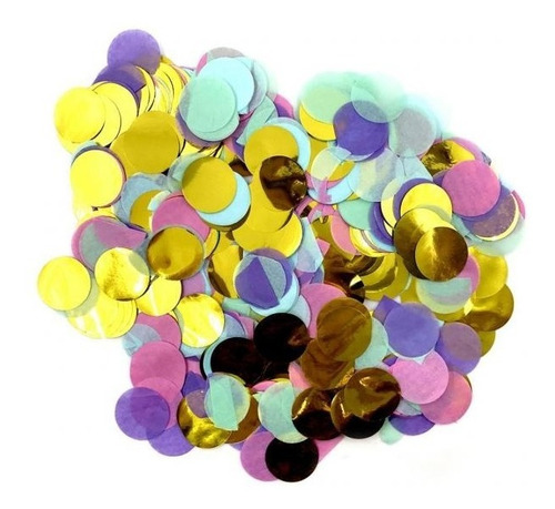 Confettis Combinados Pappel Y Metalizados Para Globos 2,5cm