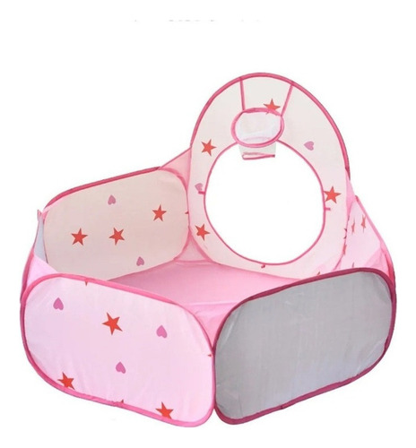 Tent Tunnel Rocket Tent Tent, Juguete Infantil 3 En 1 Para J Color Rosa