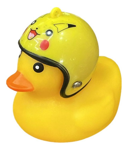 Patito Decorativo Con Casco Pikachu Y Hélice 