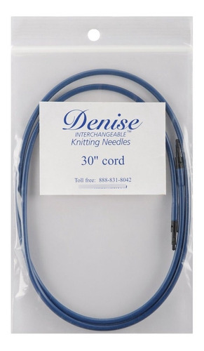 Annie Denise Punto Ganchillo Larga Intercambiable Cord Azul