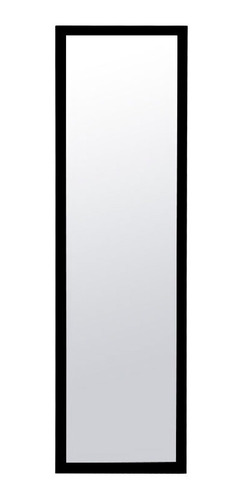 Espejo Placard Puerta Pared C/marco Pvc Negro 1.25 X 0.35 