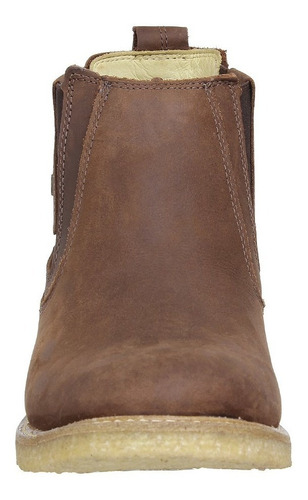 Botina Masculina Marrom Bico Redondo Zebu 26514