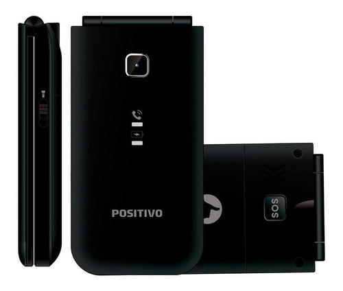 Celular Positivo P50 Dual Sim 32 Mb Preto Sos Idoso Flip