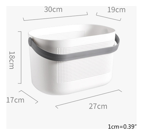 (gn) Cesta De Almacenamiento Con Asa Para Ducha Y Champú