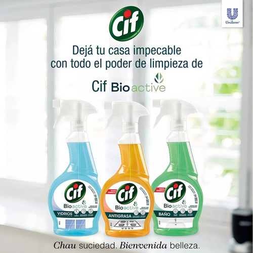 Limpiador Cif Antigrasa Bio Active Repuesto X450 Ml