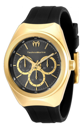 Reloj Para Dama Technomarine Moonsun Tm 820017 Negro