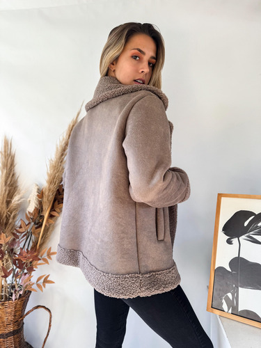 Campera Gamulan Lulyna Con Corderito Mujer Muy Abrigada
