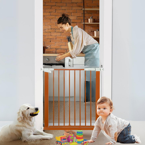 Reja De Seguridad Glowup Para Escaleras Y Puertas | Ancho 76 Altura 78cm Instalación Sin Perforaciones Doble Cierre De Seguridad | Seguridad Para Bebés