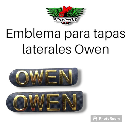 Emblema De Tapas Laterales Moto Owen